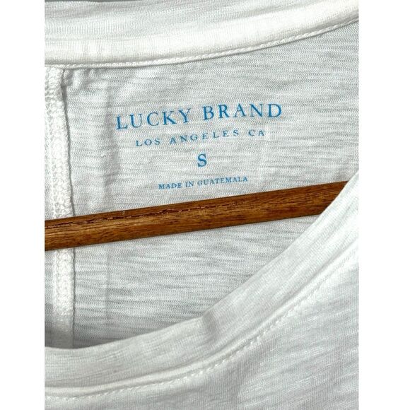 Good Luck Good Vibes Front knot T-shirt, Small, Lucky Brand - Picture 3 of 3